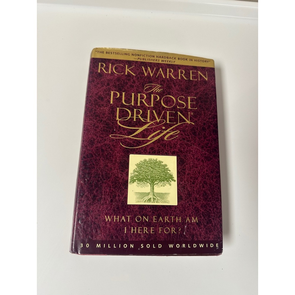 The Purpose Driven Life Rick Warren Hardcover Christian Self-Help Book Zondervan